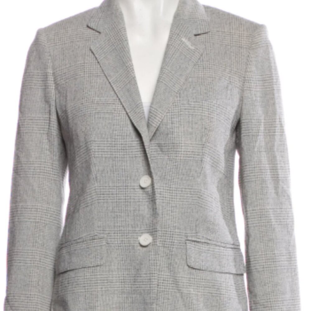 Max Mara Plaid Print Blazer